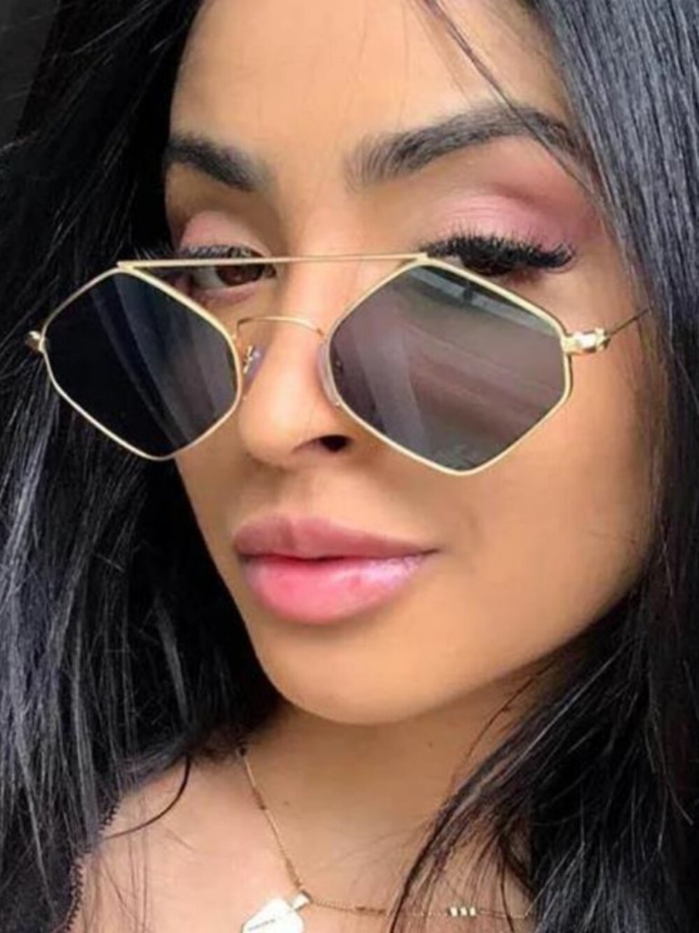 Retro Metal Double Beam Sunglasses